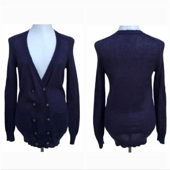 Madewell Wallace Double Breasted Mohair Blend Grampa Sweater Cardigan Size Med - Picture 1 of 10